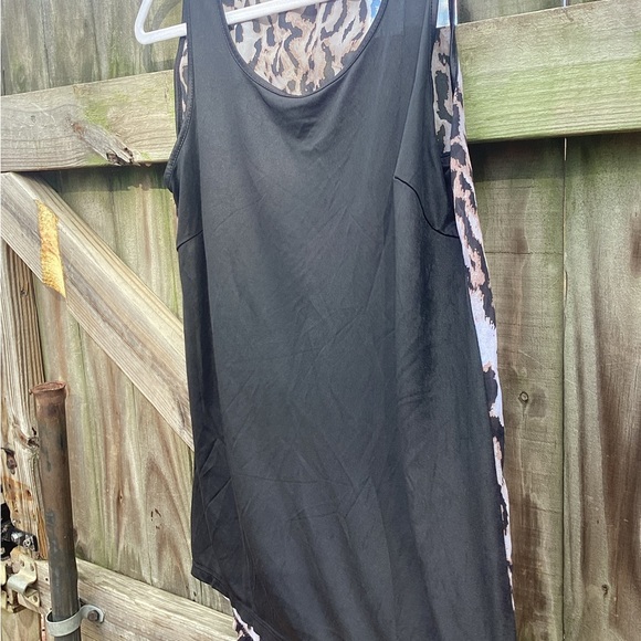 Cato leopard backed faux leather top size M - Picture 2 of 4
